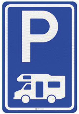 Verkeersbord E8a: Parkeergelegenheid alleen bestemd voor kampeerwagens
