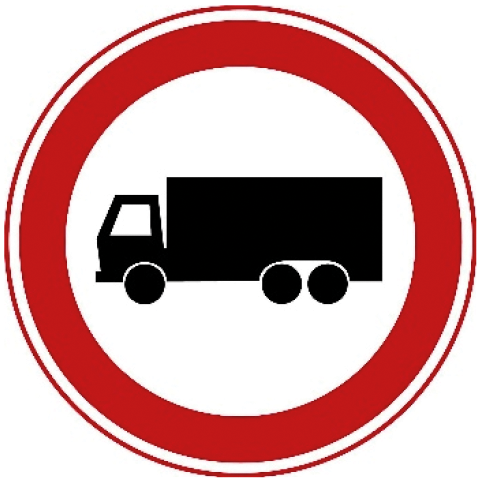 Verkeersbord C7: Gesloten voor vrachtauto's
