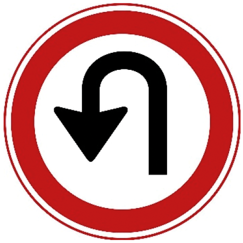 Verkeersbord F7: Keerverbod
