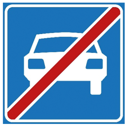 Verkeersbord G4: Einde autoweg