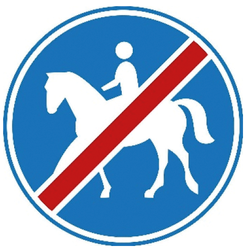 Verkeersbord G10: Einde ruiterpad