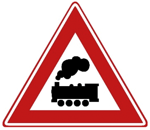 Verkeersbord J11: Overweg zonder slagbomen