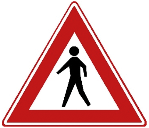 Verkeersbord J23: Voetgangers