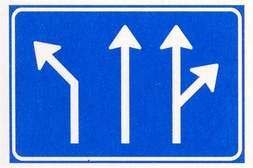 Verkeersbord L4: Voorsorteren