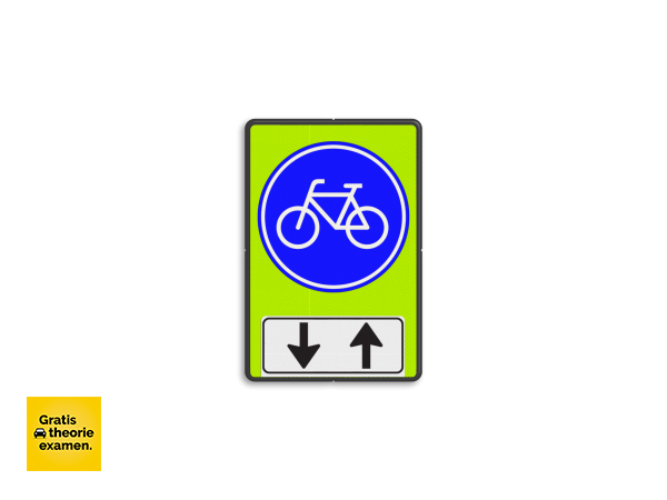 Wat betekenen de witte pijlen op dit verkeersbord?