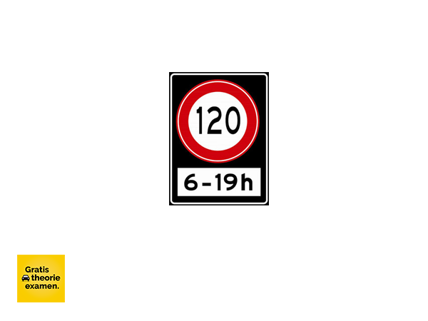 Het is 8 uur 's avonds. Hoeveel kilometer per uur mag je hier rijden?